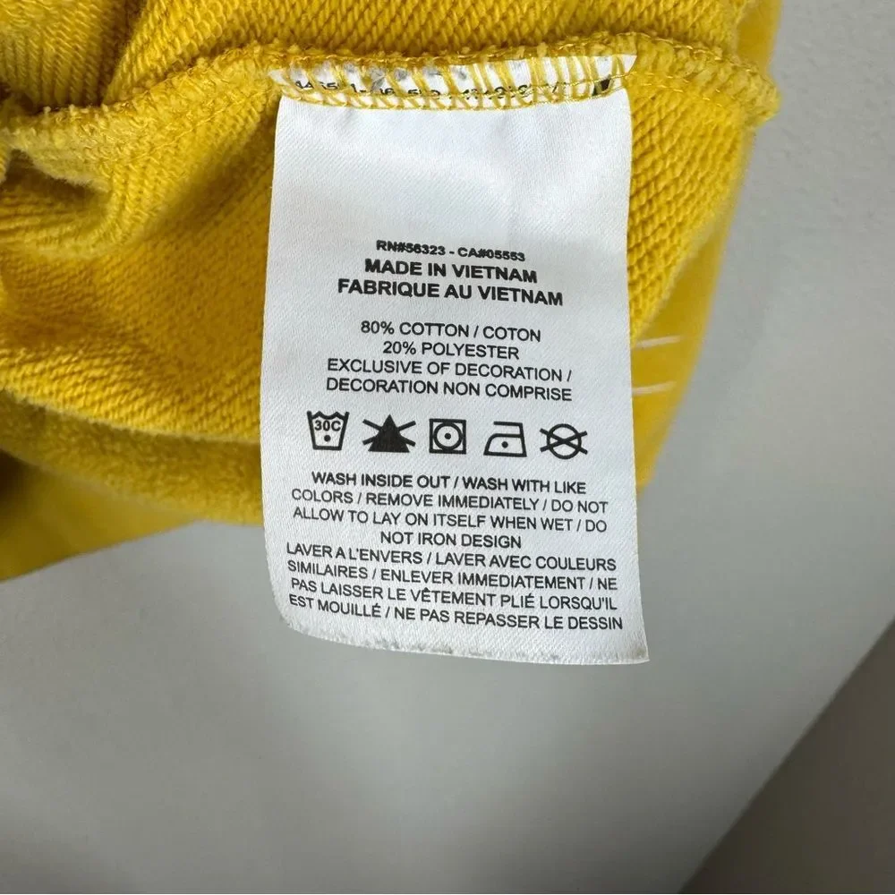 Nike Air Stacked Swoosh Crew Neck Sweatshirt Yellow Men's Large Size DJ0465-761